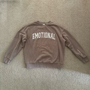 See The Way I See Emotional Crewneck Sweatshirt Brown XL Womens